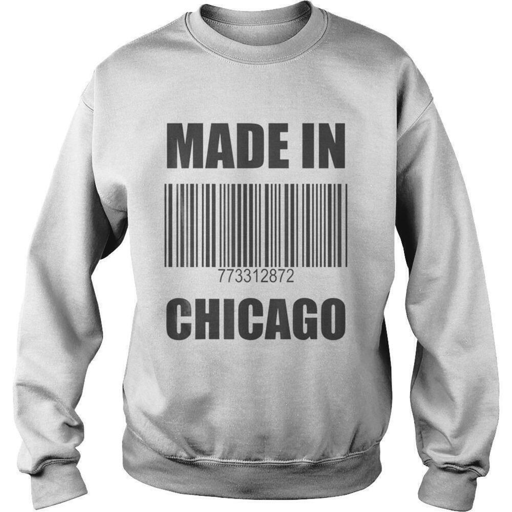 Made In Chicago Barcode 773 312 872 Area Codes Sweatshirt